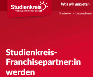 STUDIENKREIS — станьте франчайзи и создайте собственный институт репетиторства. Заказать франшизу Германии